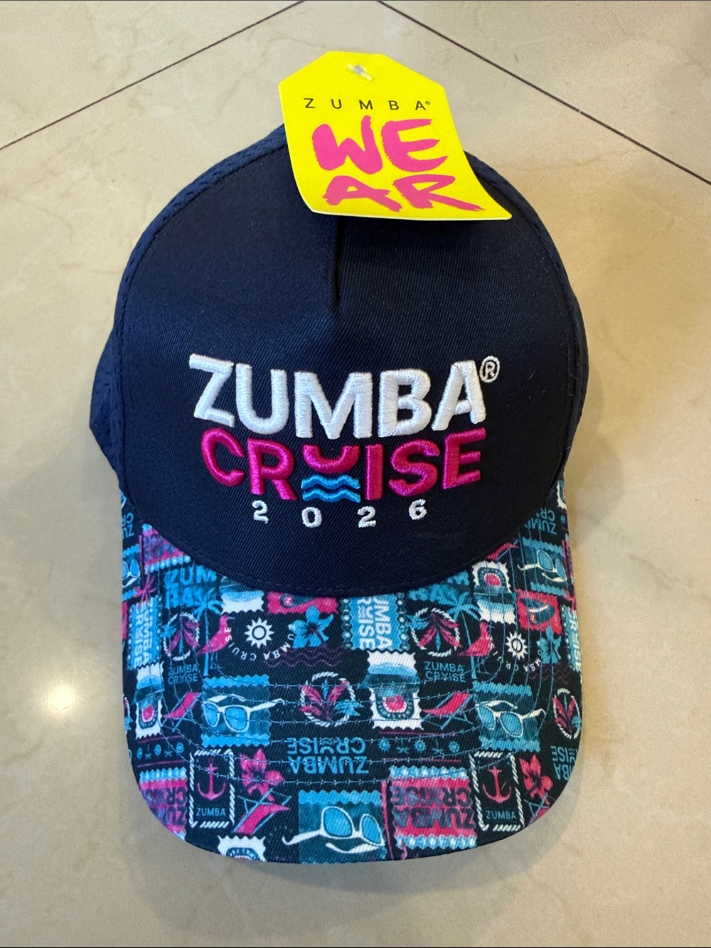 Zumba Fitness Cruise 2026 Navy Black & Pink Multi Color Hat